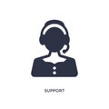 support icon on white background. Simple element illustration from customer service concept Royalty Free Stock Photo