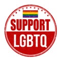 Support LGBTQ sign or stamp