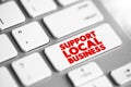 Support Local Business text button on keyboard, concept background Royalty Free Stock Photo