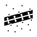 support machine svm algorithm glyph icon vector illustration