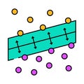 support machine svm algorithm icon color illustration Royalty Free Stock Photo