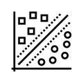 support machine svm algorithm line icon vector illustration