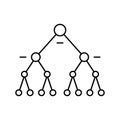 support machine svm algorithm line icon vector illustration