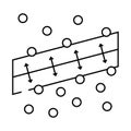 support machine svm algorithm line icon vector illustration