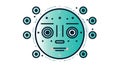 A Support machine icon representing the supervised learning algorithm used for classification created with Generative AI