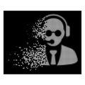 White Decomposed Pixel Halftone Support Manager Icon