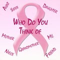 Support moms and sisters pink ribbon