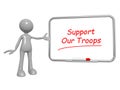 Support our troops on board Royalty Free Stock Photo