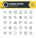 Support Outline Icons