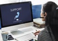 Support Service Information Help Desk Concept