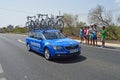 A Support Shimano Support Car In la Vuelta EspaÃÂ±a Bike Race Royalty Free Stock Photo