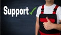 Support is shown by craftsman concept