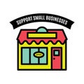 Support Small Businesses Illustration Royalty Free Stock Photo