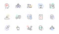 Support, Stress and Eye drops line icons for website, printing. For design. Vector
