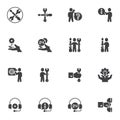 Support, Technical Assistance vector icons set