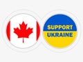 Support Ukraine Canada Flag Solidarity background Royalty Free Stock Photo