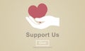 Support us Welfare Volunteer Donations Concept Royalty Free Stock Photo