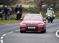 Support vehicles at Tour de Britain 2021