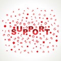 Support word with in alphabets