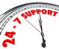 24 7 Support Words Numbers Clock Customer Service Always Open