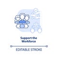 Support workforce light blue concept icon Royalty Free Stock Photo