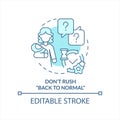 Support working parents turquoise concept icon