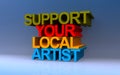 Support your local artist on blue