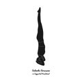 Supported Headstand Salamba Sirsasana. Vector