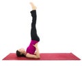 Supported Shoulder Stand Pose in Yoga Royalty Free Stock Photo