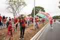 Supporters for former President Lula of Brazil, take to the streets