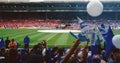 Supporters inside the old Wembley Stadium for the Championship Playoff Final in 2000