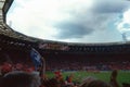 Supporters inside the old Wembley Stadium for the Championship Playoff Final in 2000