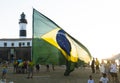 Supporters of the President of Brazil Jair Bolsonaro Royalty Free Stock Photo