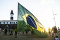 Supporters of the President of Brazil Jair Bolsonaro Royalty Free Stock Photo