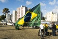 Supporters of the President of Brazil Jair Bolsonaro Royalty Free Stock Photo