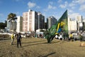 Supporters of the President of Brazil Jair Bolsonaro Royalty Free Stock Photo