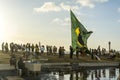 Supporters of the President of Brazil Jair Bolsonaro Royalty Free Stock Photo