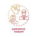 Supportive therapy concept icon