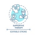 Supportive therapy concept icon