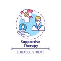 Supportive therapy concept icon