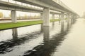 Supports for underground rail routes above the ground and the canal in Copenhagen