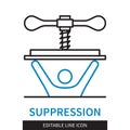 Suppression editable line icon