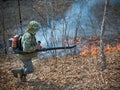 Suppression of Forest Fire 7 Royalty Free Stock Photo