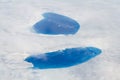 Supraglacial Lakes over the Greenlandic Ice Sheet Royalty Free Stock Photo