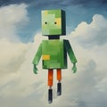 Suprematism Minimalism: Minecraft Creeper Fn Julia_martin In The Style Of Chris Leib