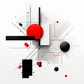 Suprematism Vector Abstract Typographic Graphic Design With Minimalistic Elements