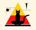 Suprematist Geometric Feline