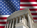 Supreme Court with flag Royalty Free Stock Photo