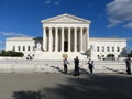 Supreme Court Protester and Building in Washington DC Royalty Free Stock Photo