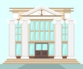 Supreme Courthouse Building Flat Illustration